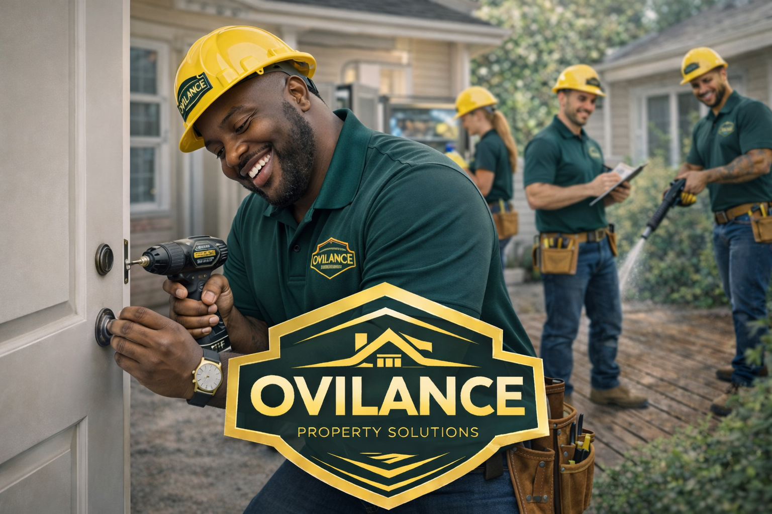 Ovilance crew working on property